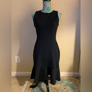 Banana Republic Factory Navy Ruffle Trim Sheath Dress